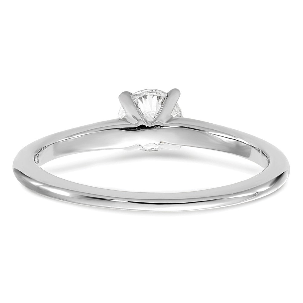 14K White Gold 1/2 carat Round VS/SI GH Lab Grown Diamond Solitaire 4 Prong Size 5 Engagement Ring