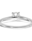 14K White Gold 1/2 carat Round VS/SI GH Lab Grown Diamond Solitaire 4 Prong Size 5 Engagement Ring