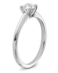 14K White Gold 1/2 carat Round VS/SI GH Lab Grown Diamond Solitaire 4 Prong Size 5 Engagement Ring