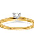 14K Two-Tone 1/2 carat Round VS/SI GH Lab Grown Diamond Solitaire 4 Prong Size 5 Engagement Ring