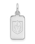 Sterling Silver Rhod-pl NHL LogoArt Vegas Golden Knights Tag Pendant