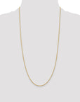 14K 28 inch 1.5mm Diamond-cut Rope with Lobster Clasp Chain