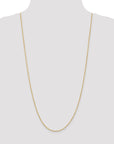 14K 30 inch 1.5mm Diamond-cut Rope with Lobster Clasp Chain