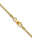 14K 18 inch 1.5mm Regular Rope with Lobster Clasp Chain