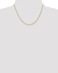 14K 18 inch 1.5mm Regular Rope with Lobster Clasp Chain