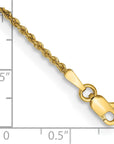 14K 7 inch 1.5mm Regular Rope with Lobster Clasp Chain