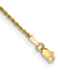 14K 7 inch 1.5mm Regular Rope with Lobster Clasp Chain