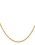 14K 18 inch 2mm Regular Rope with Lobster Clasp Chain