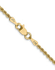 14K 20 inch 2mm Regular Rope with Lobster Clasp Chain