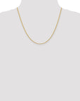 14K 20 inch 2mm Regular Rope with Lobster Clasp Chain