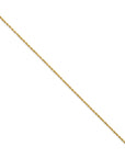 14K 10 inch 2mm Diamond-cut Rope with Lobster Clasp Anklet