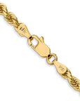 14K 30 inch 3.5mm Diamond-cut Rope with Lobster Clasp Chain