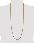 14K 36 inch 3.5mm Diamond-cut Rope with Lobster Clasp Chain