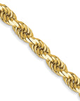 14K 36 inch 3.5mm Diamond-cut Rope with Lobster Clasp Chain