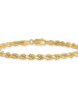 14K 9 inch 3.5mm Diamond-cut Rope with Lobster Clasp Chain