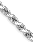 14K White Gold 22 inch 4.5mm Diamond-cut Rope with Lobster Clasp Chain