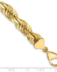 14K 9 inch 10mm Diamond-cut Rope with Fancy Lobster Clasp Chain