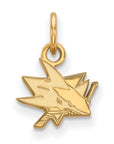 10k Gold NHL LogoArt San Jose Sharks Extra Small Pendant