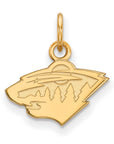 14k Gold NHL LogoArt Minnesota Wild Extra Small Pendant