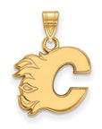 10k Gold NHL LogoArt Calgary Flames Letter C Small Pendant