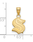 14k Gold NHL LogoArt Seattle Kraken Small Pendant