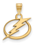 10k Gold NHL LogoArt Tampa Bay Lightning Small Pendant