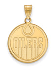 14k Gold NHL LogoArt Edmonton Oilers Large Pendant