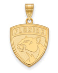 10k Gold NHL LogoArt Florida Panthers Large Pendant