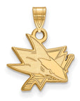 14k Gold NHL LogoArt San Jose Sharks Small Pendant