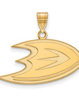 14k Gold NHL LogoArt Anaheim Ducks Letter D Medium Pendant