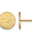 14k Gold NHL LogoArt New York Islanders Small Post Earrings