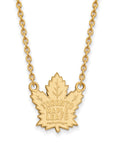 14k Gold NHL LogoArt Toronto Maple Leafs Large Pendant 18 inch Necklace