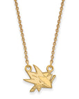 10k Gold NHL LogoArt San Jose Sharks Small Pendant 18 inch Necklace