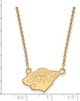 10k Gold NHL LogoArt Minnesota Wild Small Pendant 18 inch Necklace