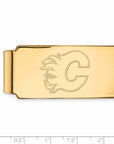 14k Gold NHL LogoArt Calgary Flames Money Clip