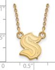 14k Gold NHL LogoArt Seattle Kraken Small Pendant Necklace