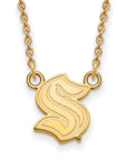 14k Gold NHL LogoArt Seattle Kraken Small Pendant Necklace