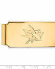 14k Gold NHL LogoArt San Jose Sharks Money Clip