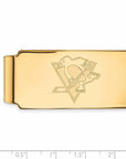 10k Gold NHL LogoArt Pittsburgh Penguins Money Clip