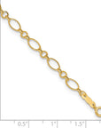 14k Fancy Link 9in with 1in ext Anklet