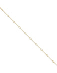 14k Oval Shapes 10in Plus 1in ext Anklet