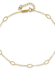 14k Oval Shapes 10in Plus 1in ext Anklet