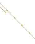 14k Diamond-cut Bead w/ 1in ext. Anklet