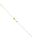 14K Polished Arrow 9in Plus 1in ext. Anklet