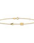 14K Polished Arrow 9in Plus 1in ext. Anklet