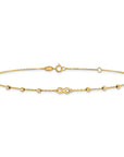 14K Infinity Symbol 10in Plus 1in ext. Anklet