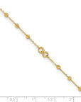 14K Infinity Symbol 10in Plus 1in ext. Anklet