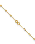 14K Infinity Symbol 10in Plus 1in ext. Anklet