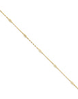 14K Polished Fancy Filigree Link 9in Plus 1 in ext. Anklet