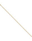 14k Figaro Link with Dangling Heart Anklet